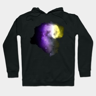 Nonbinary Nebula Space Flag Galaxy Stars Hoodie